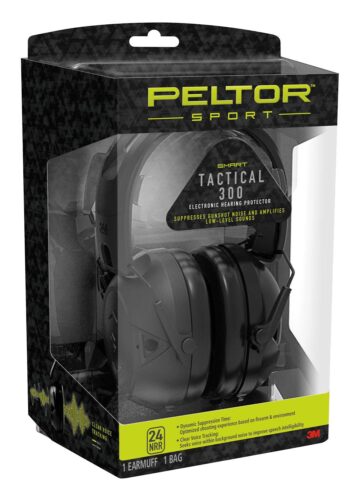 Peltor TAC300OTH Sport Tactical 300 24 dB Over the Head Black Adu