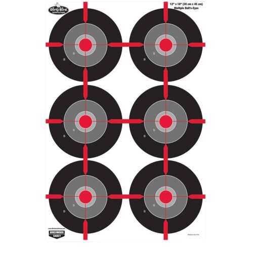 Birchwood Casey 35705 Dirty Bird  Multiple Bullseye Tagboard Hang