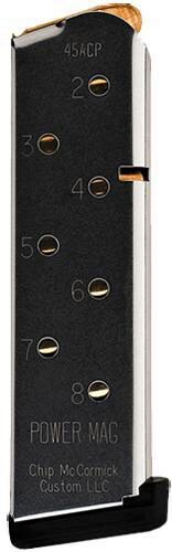 CMC Products 14132 Power Mag  8rd 45 ACP Fits 1911 Officer Stainl