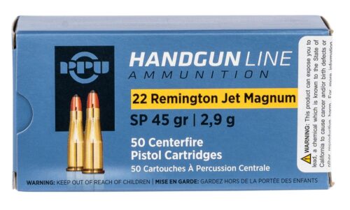 PPU PPH22RJ Handgun  22 Rem Jet Mag 45 gr Soft Point 50 Per Box/