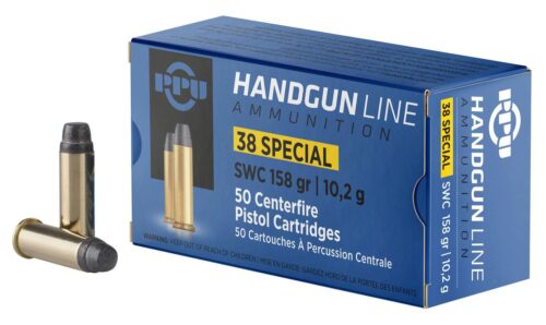 PPU PPH38SS Handgun  38 Special 158 gr Semi Wadcutter 50 Per Box/