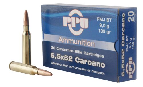 PPU PP6CF Metric Rifle  6.5x52mm Carcano 139 gr Full Metal Jacket