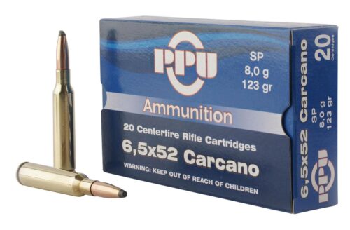 PPU PP6CS Metric Rifle  6.5x52mm Carcano 123 gr Soft Point 20 Per