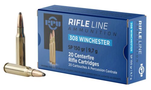 PPU PP3081 Standard Rifle  308 Win 150 gr Soft Point 20 Per Box/