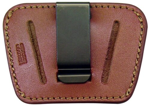 PSP 036 Belt Slide  IWB/OWB Tan Leather Belt Clip/Slide Fits Smal