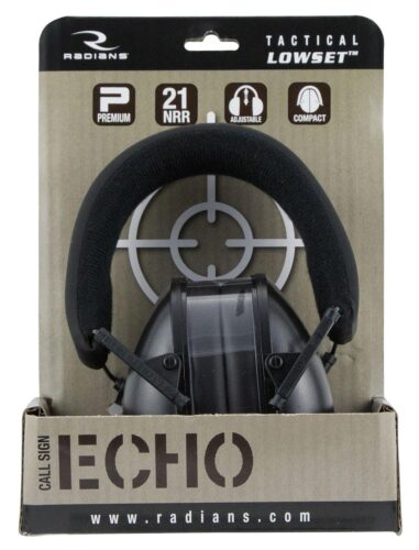 Radians CSE40BX Tactical Lowset Passive Muff Polymer 21 dB Over t