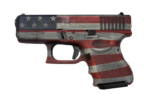 GLOCK*26 GEN3 9MM USA FLAG 10 PI2650204USA