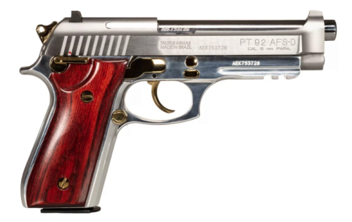 TAUR PT-92 9MM SS/GOLD WOOD 17