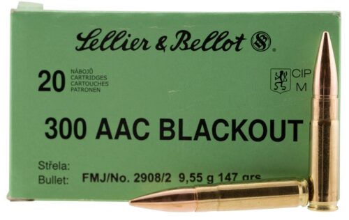 Sellier & Bellot SB300BLKB Rifle  300 Blackout 147 gr Full Metal