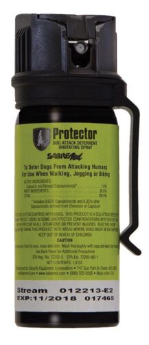 Sabre SRPMK3 Dog Spray  Capsaicin Range 15 ft 1.80 oz Includes Be