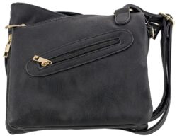 Bulldog BDP030 Cross Body Purse w/Holster Black Leather for Small