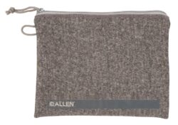 Allen 3627 Pistol Pouch  Gray Polyester w/Lockable Zippers, ID La
