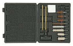 Allen Krome Compact Handgun Cleaning Kit .22 .38 9mm 357 .44 &.45 Cal. 14-Pieces Black