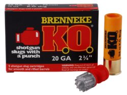 Brenneke SL202KO K.O.  20 Gauge 2.75 3/4 oz Slug Shot 5 Per Box/