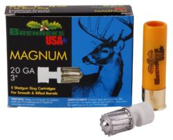 Brenneke SL203M Magnum  20 Gauge 3 1 oz Slug Shot 5 Per Box/ 50 C