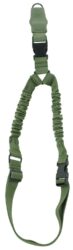 Aim Sports AOPS01G One Point Sling made of Green Elastic Webbing