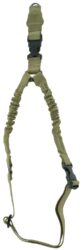 Aim Sports AOPS01T One Point Sling made of Tan Elastic Webbing wi