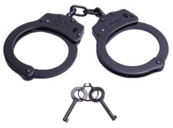 Uzi Accessories UZIHCCB Handcuffs Chain Black Stainless Steel Inc
