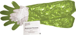 HME GCG Game Cleaning Gloves Lime Green Shoulder Length/Form Fitt
