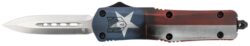 CobraTec Knives MCTXFS3DAGNS FS-3 Texas Flag Medium 3 OTF Dagger