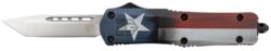 CobraTec Knives MCTXFS3TNS FS-3 Texas Flag Medium 3 OTF Tanto Pla