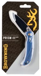 Browning 3220341 Prism 3  EDC Folding 2.38 Plain Black Oxide 7Cr1