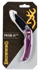 Browning 3220343 Prism 3  EDC Folding 2.38 Plain Black Oxide 7Cr1