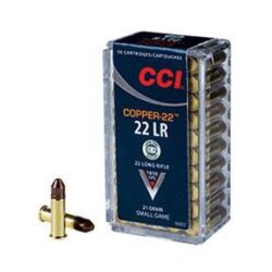 22 LONG RIFLE 21GR COPPER-22 HP AMMUNITION
