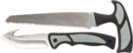 Battenfeld Knives Old Timer Hunter Combo Serrated Blade and Guthook Blade Black and Grey