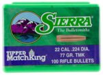 Sierra 7177 Tipped MatchKing  .22 Cal .224 77 gr Tipped MatchKing