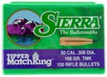 Sierra 7768 Tipped MatchKing  30 Cal .308 168 gr Tipped MatchKing