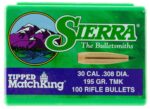 Sierra 7795 Tipped MatchKing  30 Cal .308 155 gr Tipped MatchKing