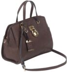 Bulldog BDP028 Satchel Style Purse  Chocolate Brown Leather Satch