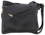 Bulldog BDP030 Cross Body Purse w/Holster Black Leather for Small