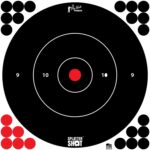 Pro-Shot 12BWHTETG12P SplatterShot  12 Bullseye Hanging Tagboard