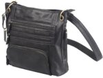 Bulldog BDP038 Cross Body Purse w/Holster Black Leather Most Sm P