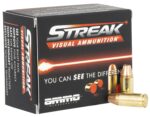 Ammo Inc 9124JHPSTRKRED Streak Visual (RED)  9mm Luger 124 gr Jac