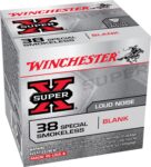 Winchester Ammo 38SBLP Super X Blank 38 Special 50 Per Box/ 40 Ca