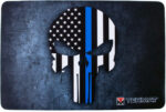 TekMat TEKR17PUNISHERBL Punisher Blue Line Cleaning Mat 17x11 Bla
