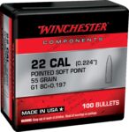 Winchester Ammo WB223SP55X Centerfire Rifle  223 Rem .224 55 gr P
