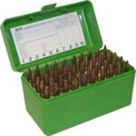 FLIP TOP RIFLE AMMO BOX 224 CLARK-9.3X57MM 50 ROUND GREEN
