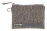 Allen 3625 Pistol Pouch  Gray Polyester w/Lockable Zippers, ID La