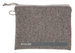 Allen 3627 Pistol Pouch  Gray Polyester w/Lockable Zippers, ID La