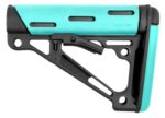 Hogue 13440 OverMolded Collapsible Buttstock Aqua OverMolded Rubb