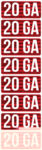MTM Ammo Caliber Labels 20 GA Red 8/ct