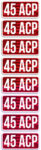 MTM Ammo Caliber Labels 45 ACP Red 8/ct