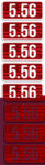 MTM Ammo Caliber Labels 5.56 Red 8/ct