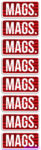 MTM Ammo Caliber Labels MAGS Red 8/ct