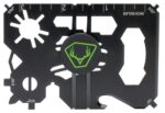 HME HMEWMT 20-In-1 Wallet Multi-Tool Black Metal Fixed
