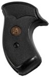 Pachmayr 03254 Compact Grip Checkered Black Rubber for S&W J Fram